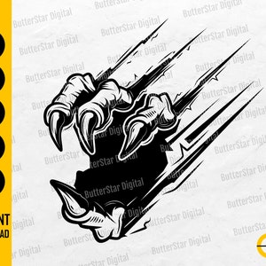 Dinosaur Claw Mark SVG | Dino Scratch SVG | Monster Claws SVG |  Cricut Cutting File Cameo | Printable Clipart Vector Digital Dxf Png Eps Ai