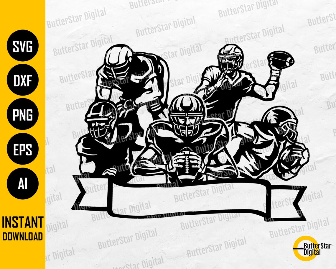 Football Team SVG Football Monogram SVG Sports T-shirt - Etsy