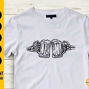 Skeleton Cheers SVG Toast SVG Salud SVG Beer T-shirt Decal Sticker ...