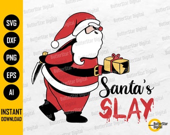 Santa Slay Svg - Etsy UK
