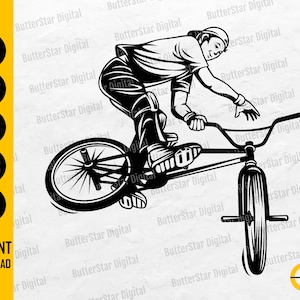 BMX Tricks Svg | Bicycle SVG | Bike SVG | Athlete Biking Rider Cycling Games Play Ride | Cutting File Clip Art Vector Digital Dxf Png Eps Ai