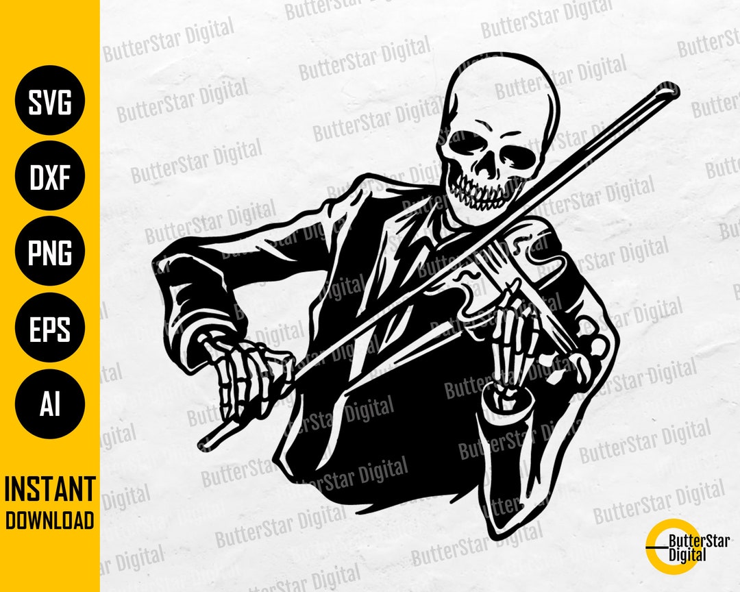 Skeleton Violinist SVG | Violin SVG | Musician T-shirt Vinyl Gift ...