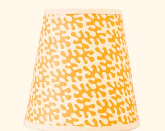 Vibrant, Yellow Paper Lamp Shade, Hand-made happiness.