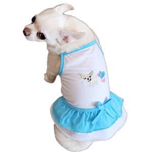 Dog Dress Chihuahua Princess Ruffle dress Dog T-shirt  Pet Dress, Chihuahua dress, Puppy dress