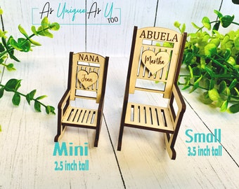Engraved Rocking Chair LARGER SIZE , Wedding Place Setting, Memorial chairs, Remembrance Gifts, Personalized