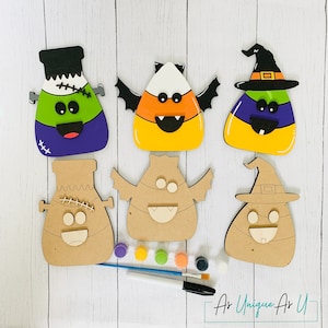 DIY Halloween Candy Corn Trio Sign Kit, DIY Wood Kit, Paint Your Own Sign, Paint Party Kit, DIY Paint Kit, Tiered Tray Kit