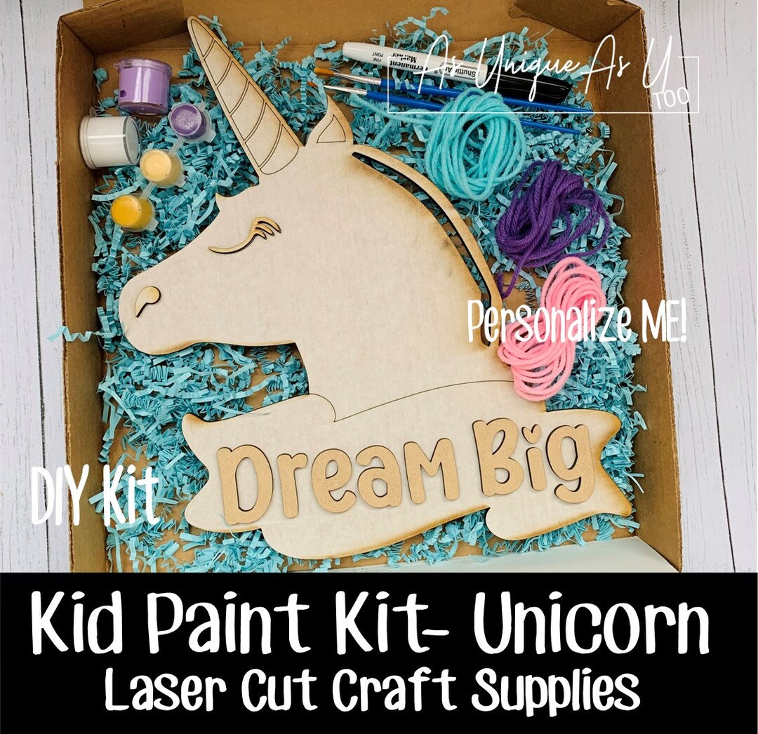 DIY Unicorn Paint Party Kit, DIY Wood Kit, Paint Party Kit, Unicorn