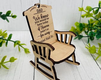 Engraved Vintage Rocking Chair, Wedding Place Setting, Memorial chairs, Remembrance Gifts, Personalized