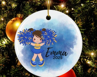 Girls Gymnastics Christmas Ornament, Personalized Gymnast Ornament, Custom Gymnastics Gift for Girls, Tumbling Ornament
