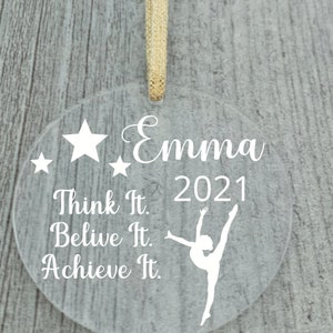 Gymnastics Ornament, Gymnast Ornament, Gift For Gymnast, Gymnastics Team Gifts, Acrylic Christmas Ornament, Custom Sport Ornament, USA Made
