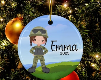 Personalized Boys Military,Custom Mens Soldier Ornament, US Army Gifts, Patriot Hero Gift, Military Remembrance Gift, Recruit, Army keepsake