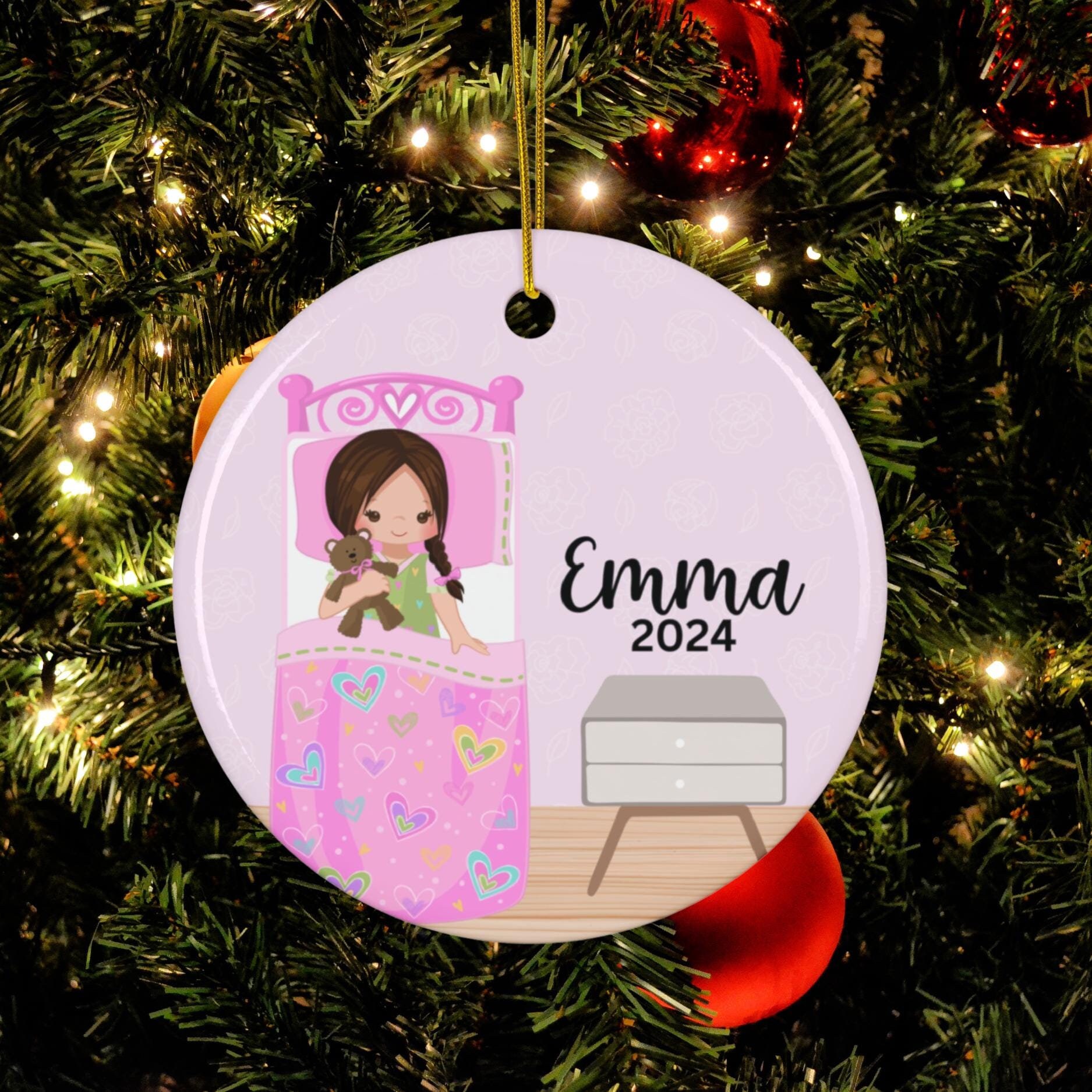 Custom Child's Artwork Christmas Ornament: Wooden Handprint Keepsake