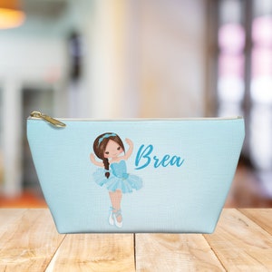 Personalized Dance Makeup Bag, Dance Gift For Dancers, Girls Dance Recital Keepsake, Dance Theme Travel Bag, Ballet Girls Accessories