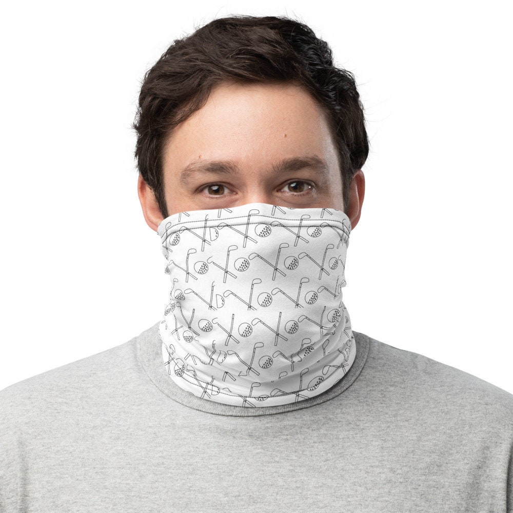 Golf Neck Gaiter Golf Face Mask Men's Golf Club Print Etsy