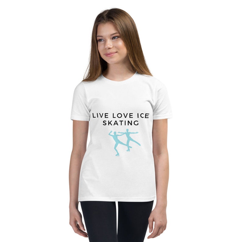Girls Ice Skating TShirt Live Love Ice Skating Shirt Girls Etsy