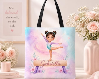Personalized Gymnastics Bag, Custom Name Gymnast Bag for Girls, Gymnastics Gift, Gymnast Gift, Dance Bag, Gymnast Team Gift