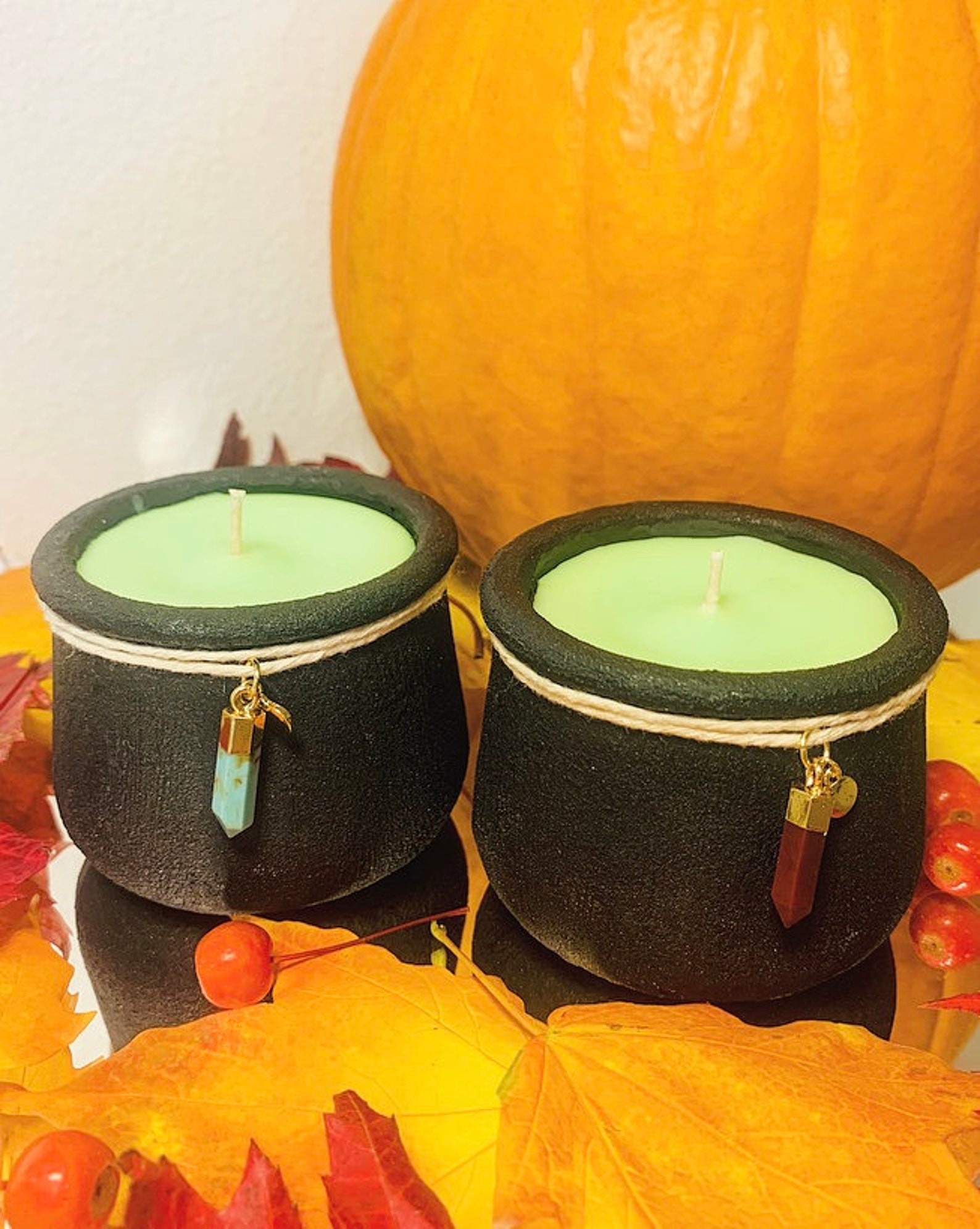 Witches' Brew Cauldron Candle Hidden Gem Mystery Crystal Etsy