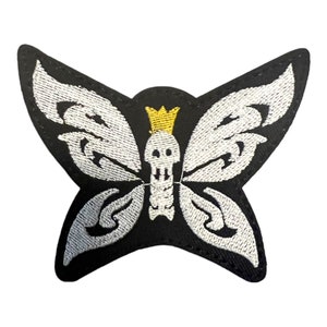 Skeleton Butterfly, Iron on Patch,Sew On, Embroidered Patches, Religious patches
