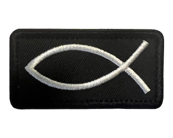 Fische religiös, aufgenäht, Velcro Aufnäher, Bestickte Patches, religiöse Patches