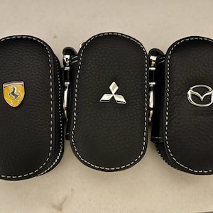 Leather Car Remote Key Fob Chain Zipper Wallet Holder Bags Case Cover #GT86