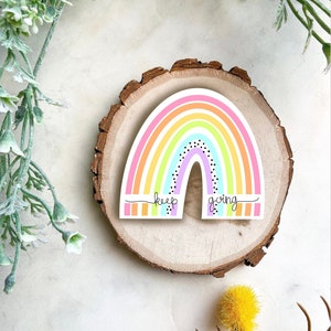 Keep going rainbow water resistant sticker | inspirational quote | laptop sticker | planner sticker | water bottle sticker