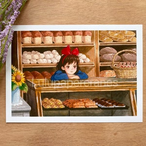 Cute Bakery | Wall Art, Wall Decor, Anime Print, Cute Print, A5 Print, A4 Print, Anime Art, Anime Movie, Aesthetic Print