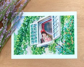 Anime Movie Window Print | Wall Art, Wall Decor, Anime Print, Cute Print, A5 Print, A4 Print, Anime Art, Anime Movie, Aesthetic Print