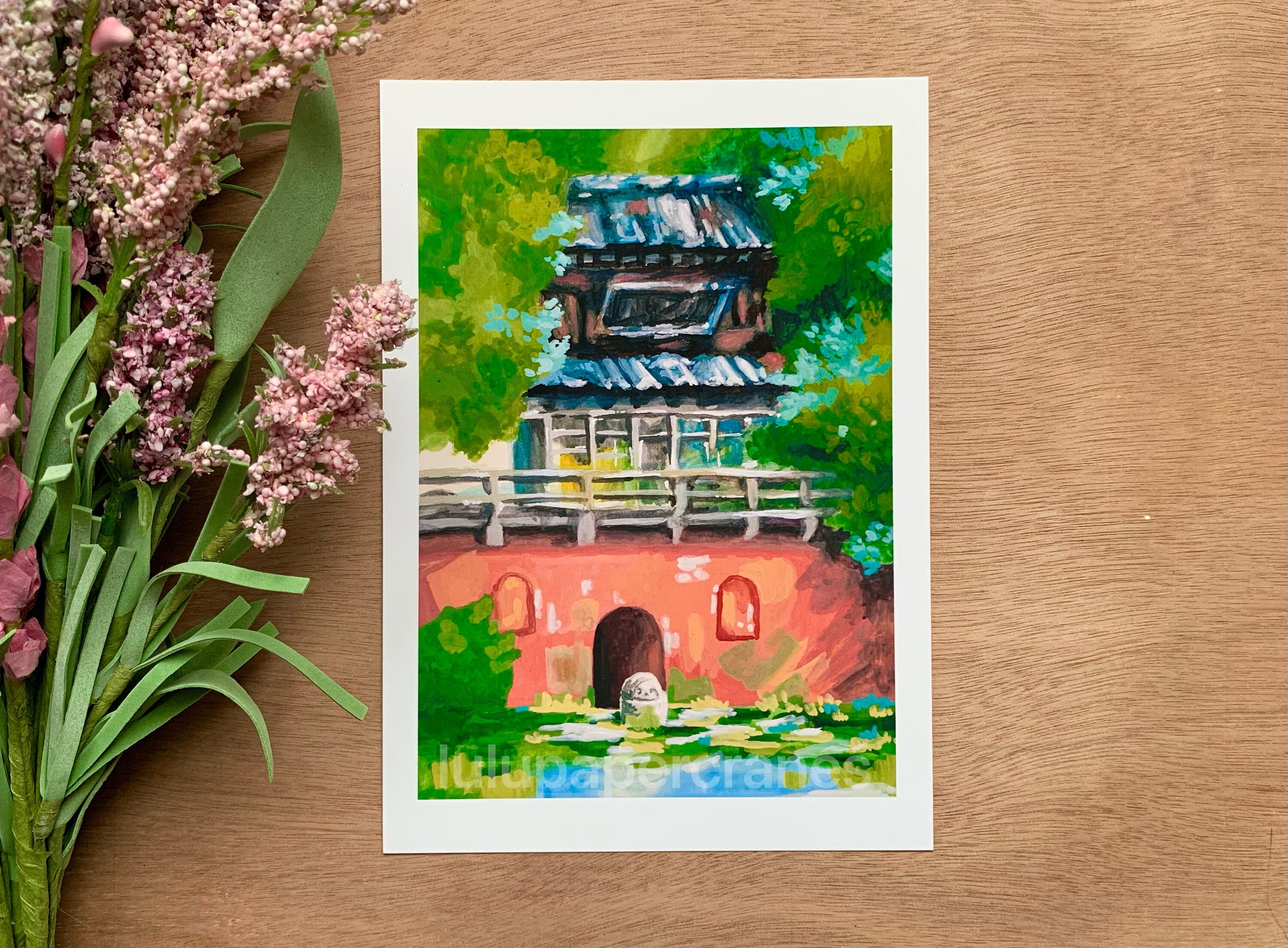 Anime Abandoned Theme Park Print Wall Art Anime Print Cute Etsy
