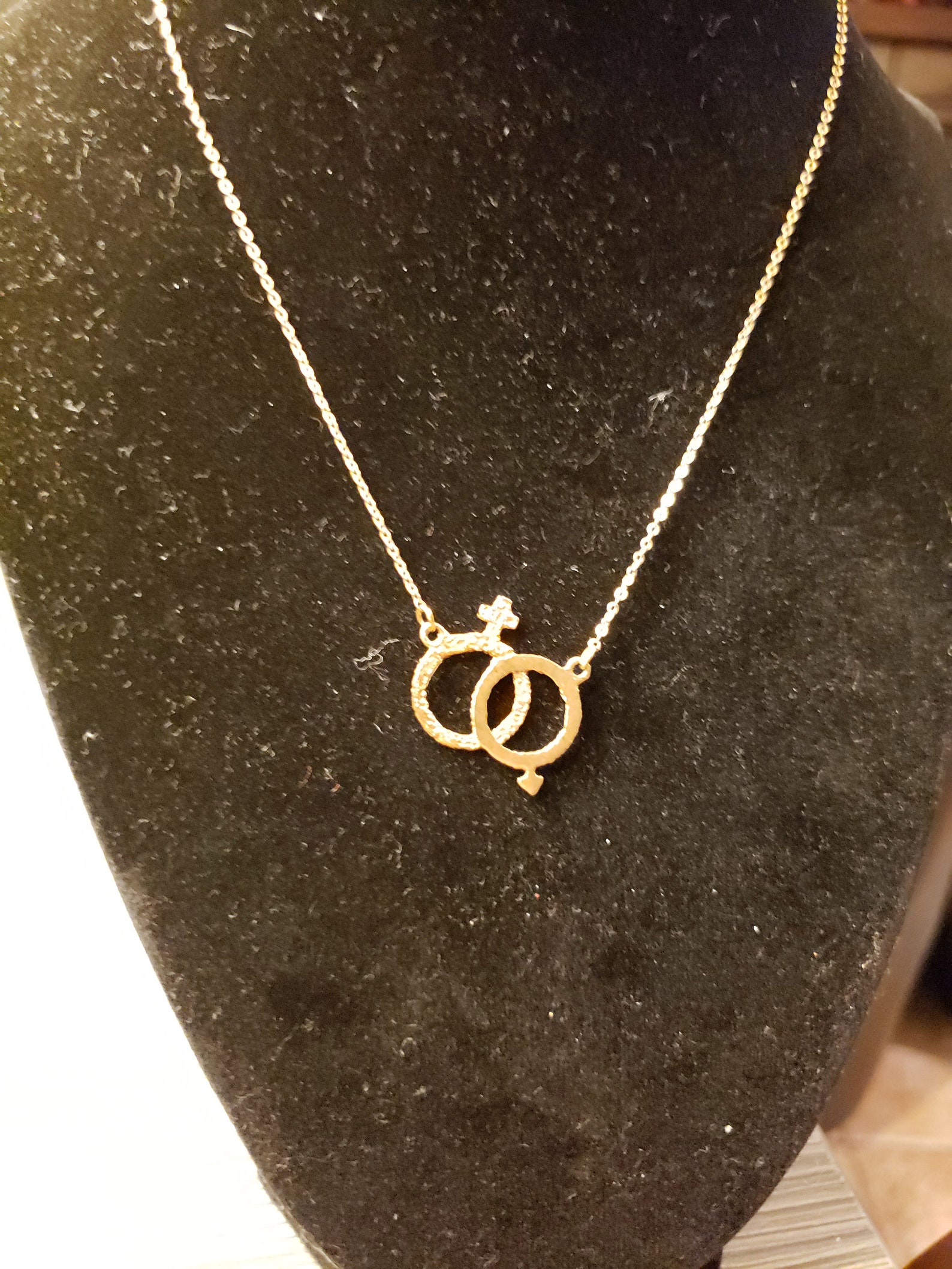 VINTAGE 10 KARAT Gold His and Hers 16 Inch Necklace Etsy UK