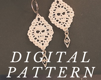 Memento Mori Skull Micro Crochet Earrings Pattern (PDF Download)