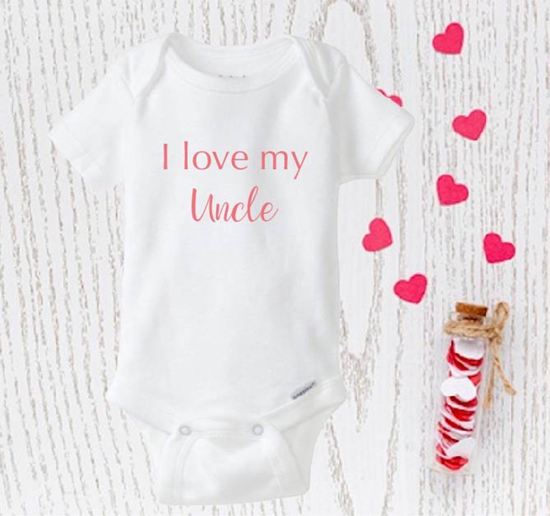 I Love My Uncle, Uncle Baby Onesie®, Uncle Baby Bodysuit, Cute Baby