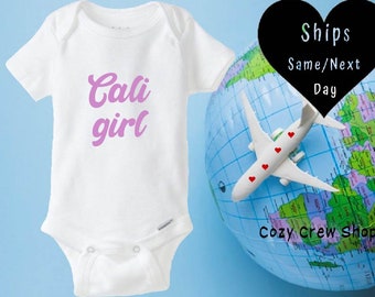 Cali girl, California baby onesie®, Baby shower gift, Cali girl baby bodysuit, Short/Long sleeve onesie® California girl, Made in California