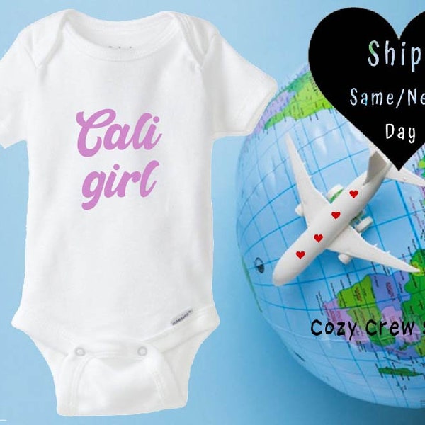 Cali girl, California baby onesie®, Baby shower gift, Cali girl baby bodysuit, Short/Long sleeve onesie® California girl, Made in California