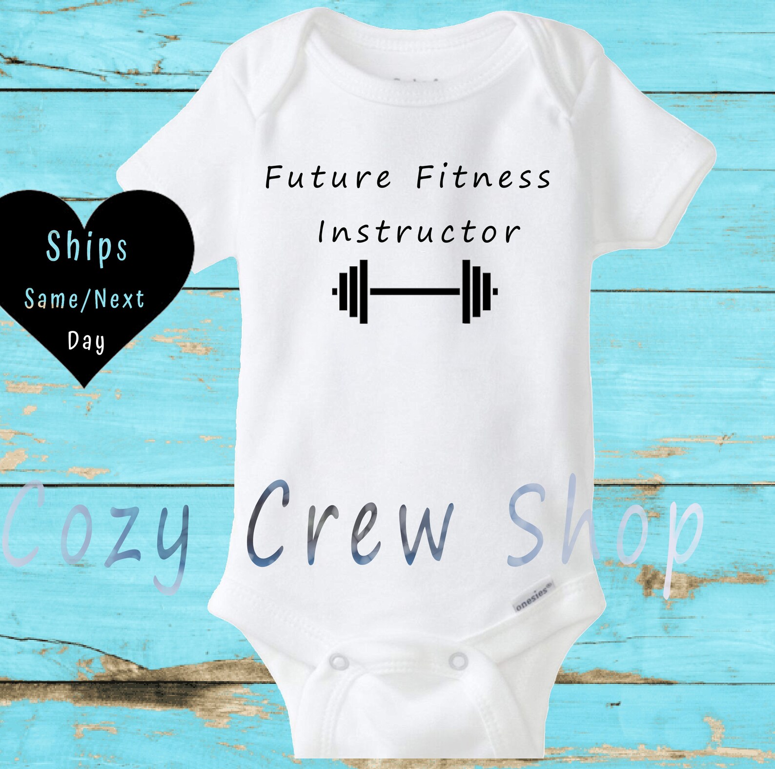 Future Fitness Instructor Baby Onesie® Baby Shower Gift Etsy