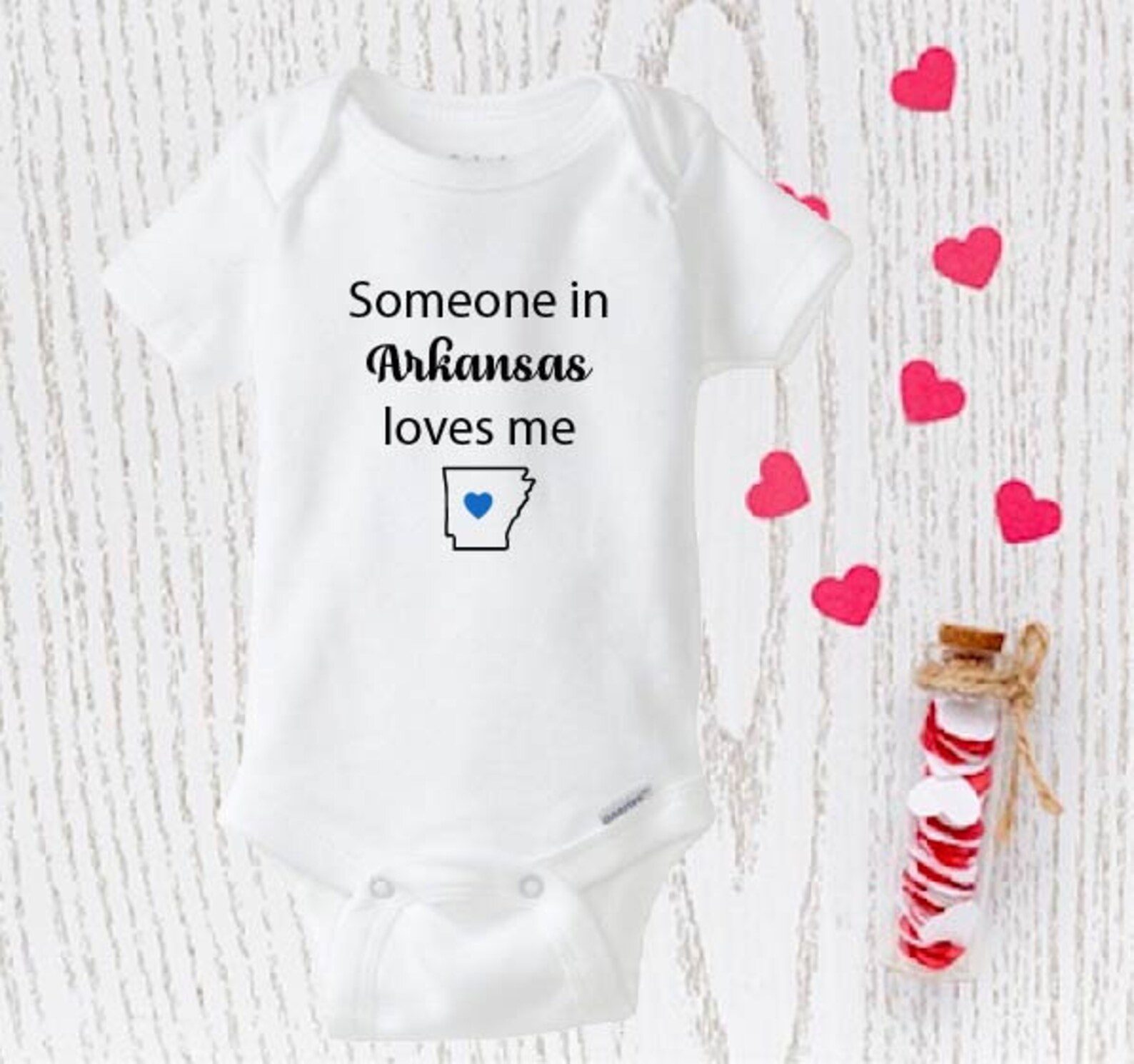 Someone in Arkansas Loves Me Arkansas Baby Onesie® Baby Etsy