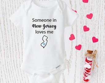 Someone In New Jersey Loves Me Thinking of You Gift Moving Gift LDR Gift Heart in New Jersey Gift