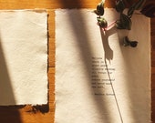 100 Indian Cotton Rag Handmade Paper Custom Typewriter Print A4 A5 A6