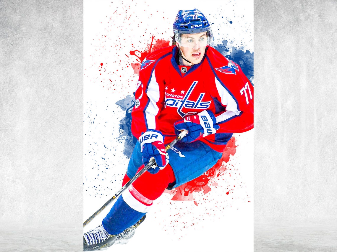 TJ Oshie Washington Capitals Poster Print Sports Art Hockey Etsy