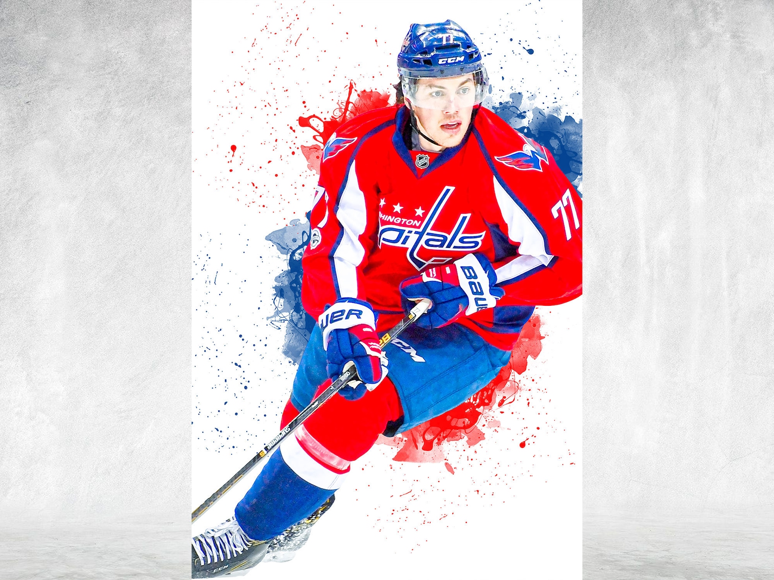 TJ Oshie Washington Capitals Poster Print Sports Art Hockey Etsy