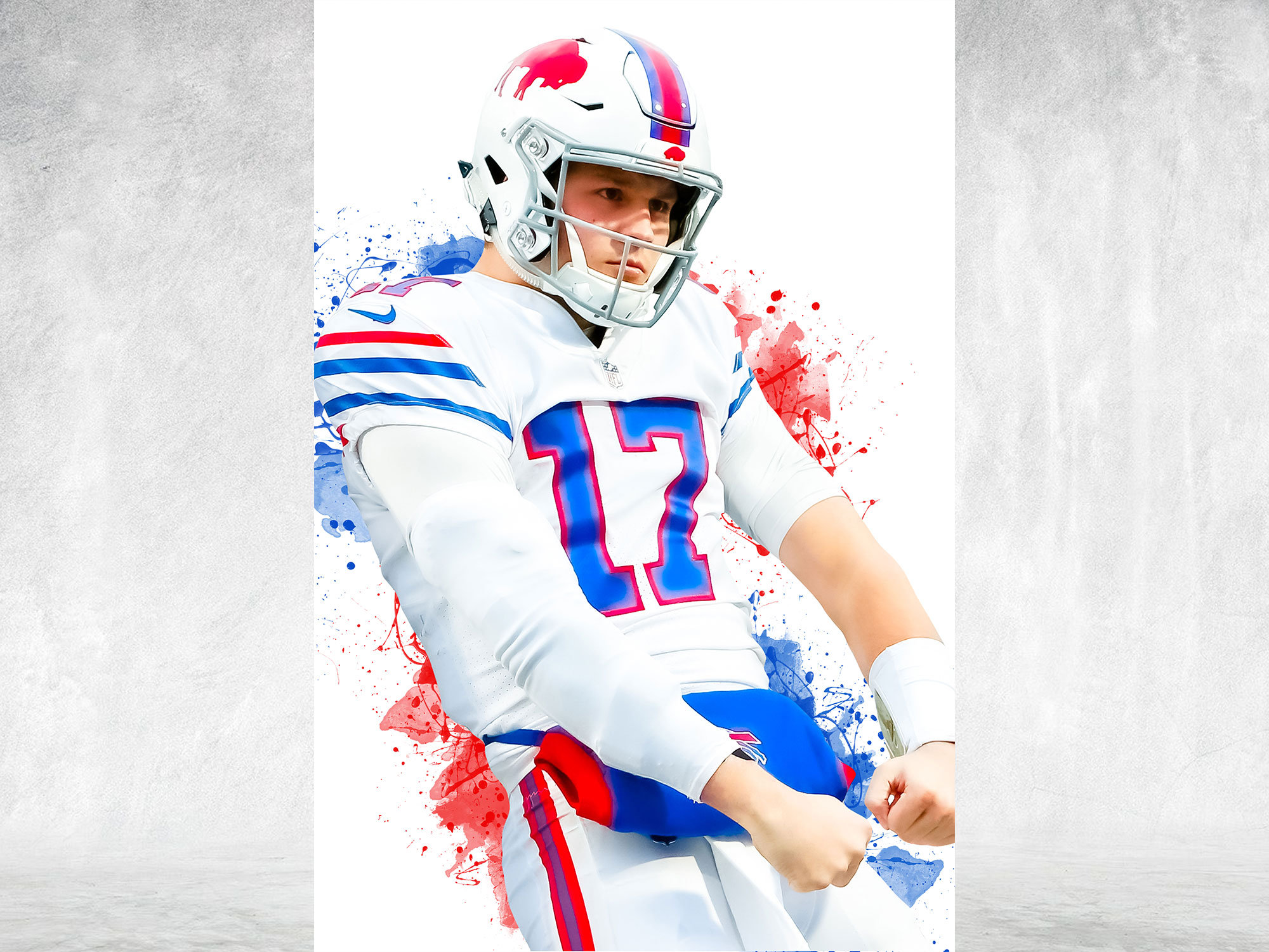 Josh Allen Buffalo Bills Poster Print Sports Art Football | Etsy