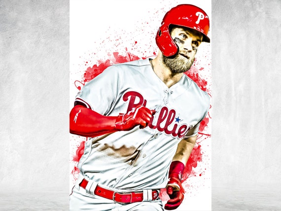 Bryce Harper Philadelphia Phillies Poster Print Sports Art | Etsy