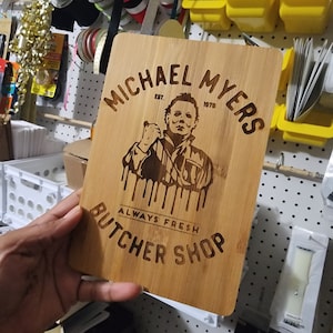 Horror Themed Mini Cutting Board -Michael