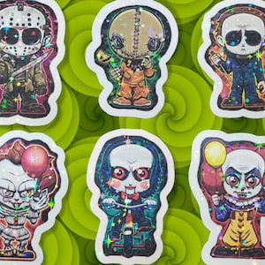 Horror Movie Character Sticker: Waterproof Vinyl Decal