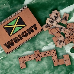 Custom Dominos -  laser engraved wood
