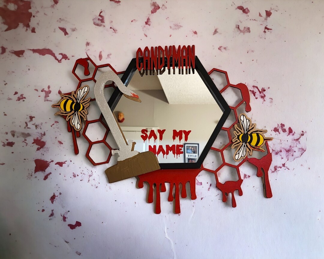 Candyman Mirror, Say My Name, Halloween Sign, Horror Decor
