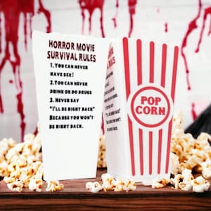 Popcorn Riules Personalized Popcorn Horror Movie Container - Etsy