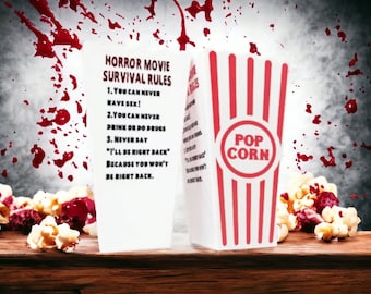 Personalized Popcorn Horror Movie Container