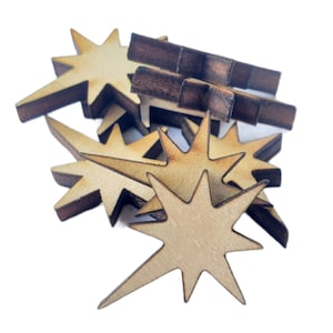 Laser Cut Starburst Wood Earrings: Unfinished DIY Jewelry Blanks