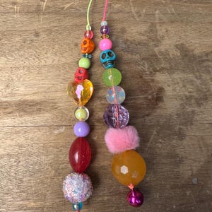 Cuerdas para tirar de muñecas Blythe, aros para tirar, accesorios personalizados, tiradores de calaveras de azúcar y arcoíris.