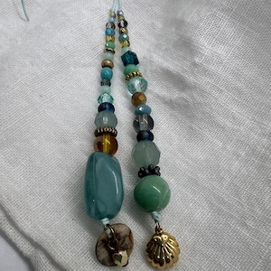 Blythe Doll Pull Strings: Beaded Charms, Mermaid Dreams, Gold Shell